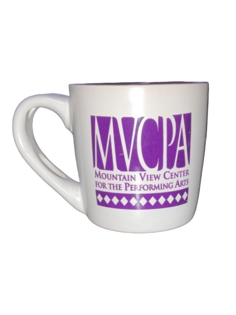 Mountain View Center For The Performing Arts Ceramic Mug Purple White